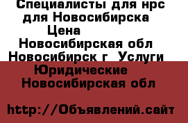 Специалисты для нрс для Новосибирска › Цена ­ 15 000 - Новосибирская обл., Новосибирск г. Услуги » Юридические   . Новосибирская обл.